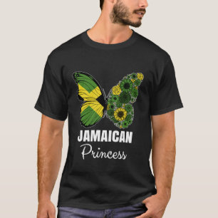Jamaican Princess Butterfly Roots Pride Jamaica He T-Shirt