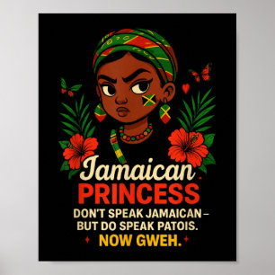 Jamaican Princess Pride Funny Apparel For Women An Poster