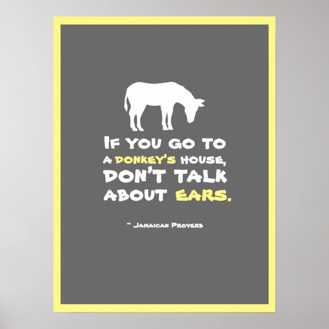 Jamaican Proverb Poster (Front)