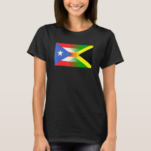 Jamaican Puerto Rican Flag Jamaica Puerto Rico T-Shirt