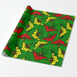Jamaican Rasta Colours Caribbean Wedding Wrapping Paper