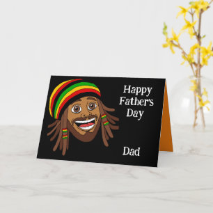 Jamaican Rasta Happy Fathers Day Card