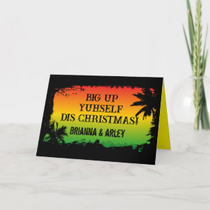 Jamaican Rasta Patois Happy Christmas Card