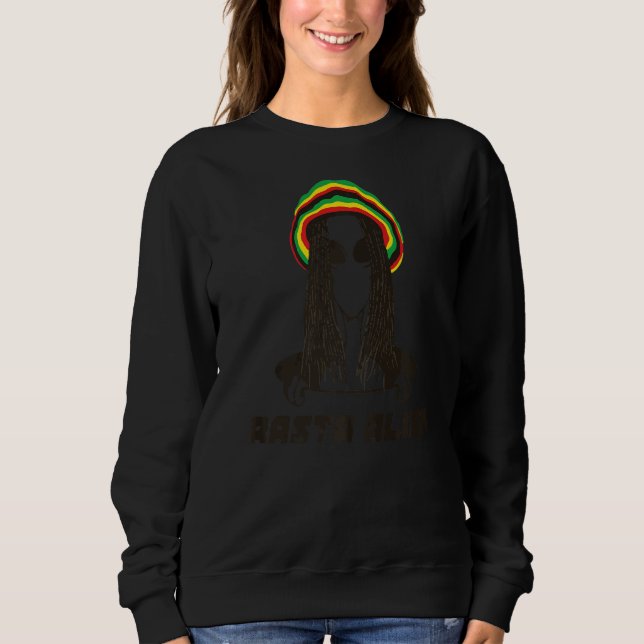 Jamaican Rasta Reggae Alien Martian With Dreadlock Sweatshirt (Front)