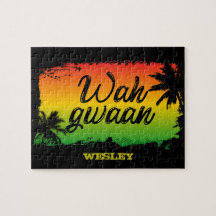 Jamaican Rastafarian Wah Gwaan Hello Tropical Palm