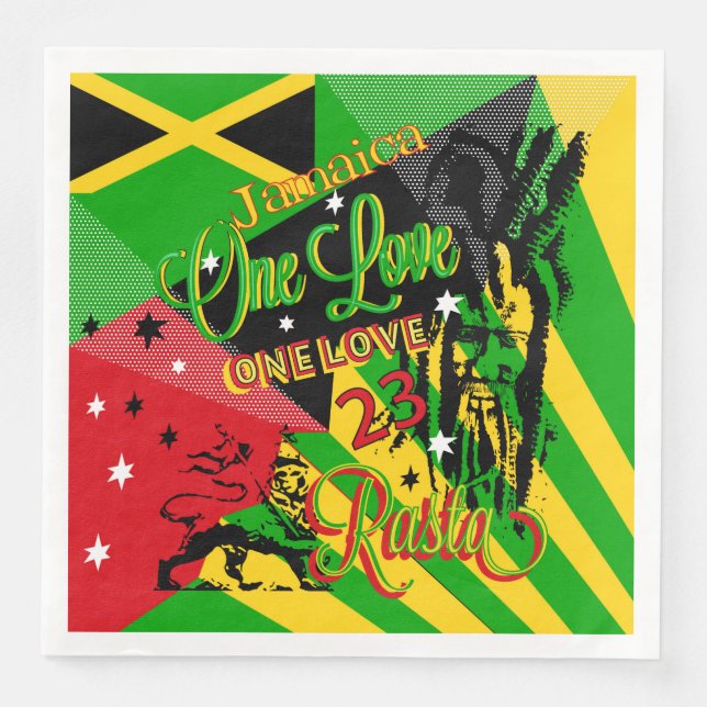 Jamaican Reggae Party Napkin (Front)