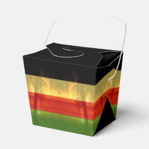 Jamaican Restaurant Rasta Jamaica Beach Palm Tree Favour Box