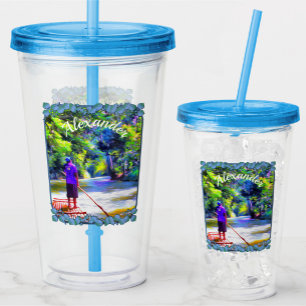 Jamaican River Raft Ride J001 Acrylic Tumbler