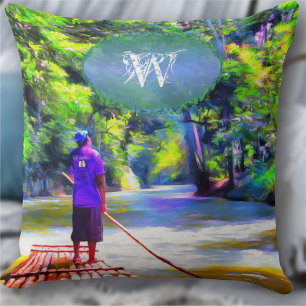 Jamaican River Raft Ride J001 Cushion