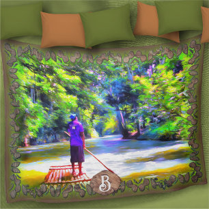 Jamaican River Raft Ride J001 Fleece Blanket