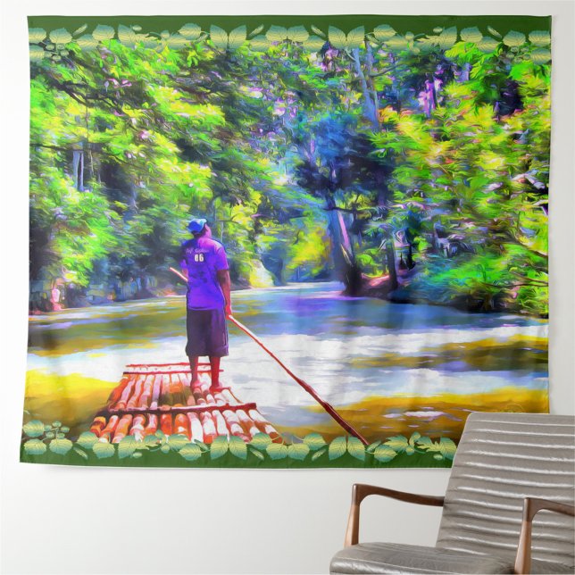 Jamaican River Raft Ride J001 Tapestry (Creator Uploaded)
