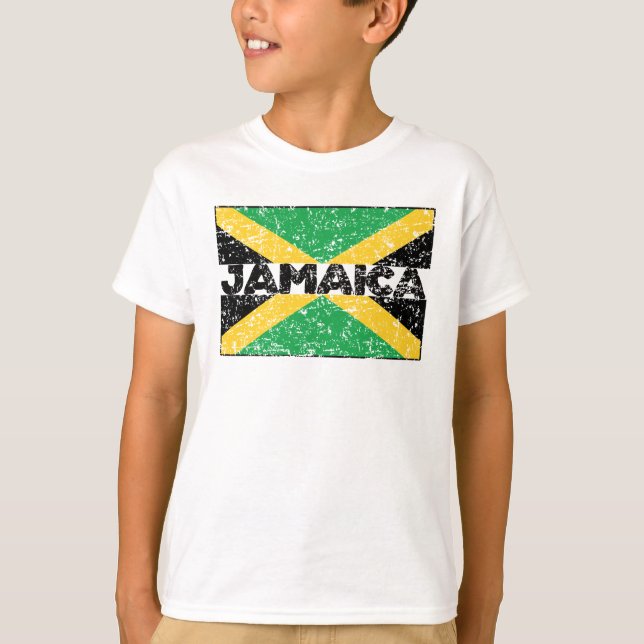 Jamaican Roots Jamaica Flag Jamaican Heritage T-Shirt (Front)