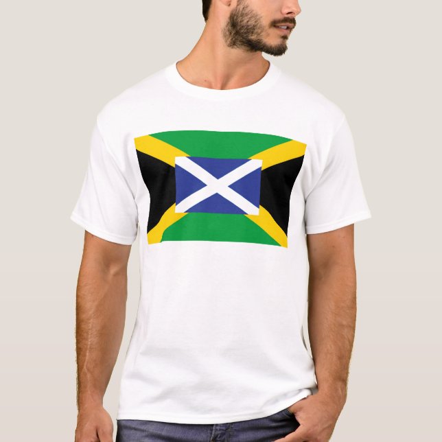 Jamaican Scottish Flag - Jamaica - Scotland T-Shirt (Front)