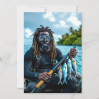 Jamaican spear fisherman