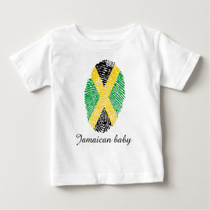 Jamaican touch fingerprint flag baby T-Shirt