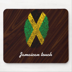 Jamaican touch fingerprint flag mouse pad