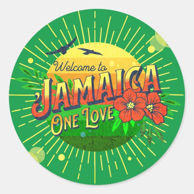 Jamaican Tourist Welcome Sticker (Front)