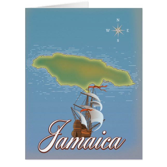Jamaican Travel Island map (Front)