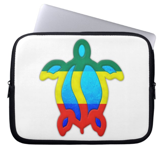 Jamaican Turtle Laptop Sleeve (Front)