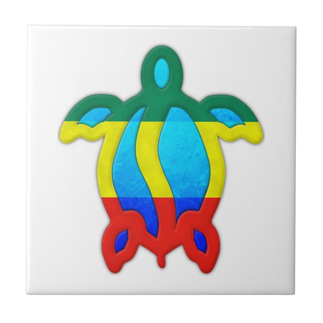 Jamaican Turtle Tile (Front)