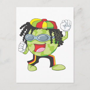Jamaican Watermelon Dancing Postcard