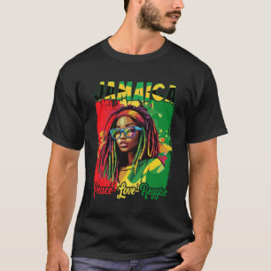 Jamaican Woman Life Reggae Music Culture Jamaica F T-Shirt