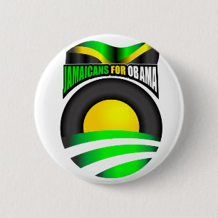 Jamaicans for Obama Button