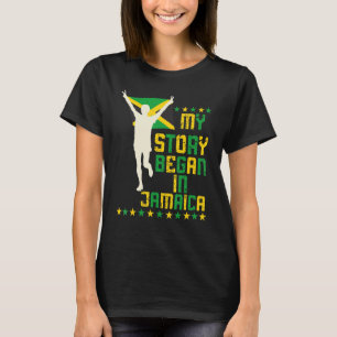 Jamaicans My Story Began In Jamaica Pride Jamaica T-Shirt