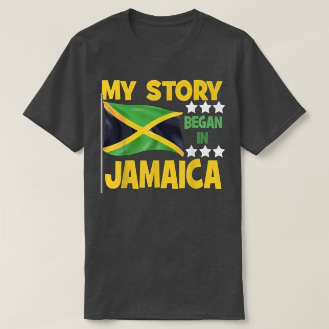 Jamaicans My Story Began In Jamaica Pride Jamaica  T-Shirt (Design Front)