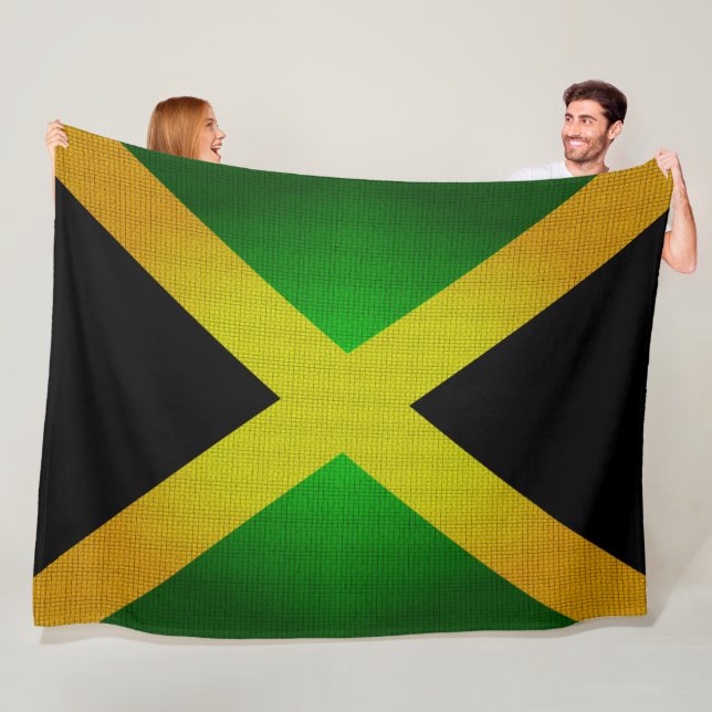 Jamaica's Flag Colours Designer Blanket (In Situ)