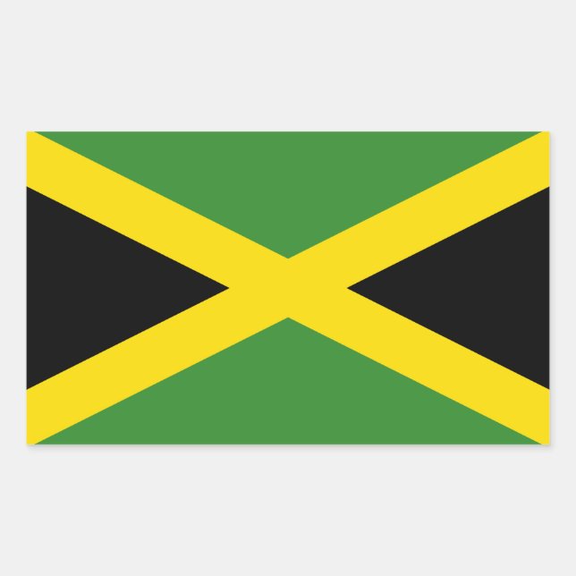 Jamaica's Flag Rectangular Sticker (Front)