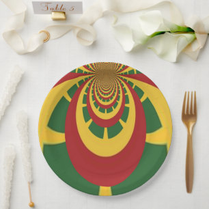 Jamaica's Rasta Colours Paper Plates