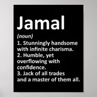 Jamal Definition Personalised Name Funny Birthday