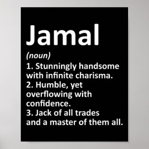 Jamal Definition Personalised Name Funny Birthday  Poster