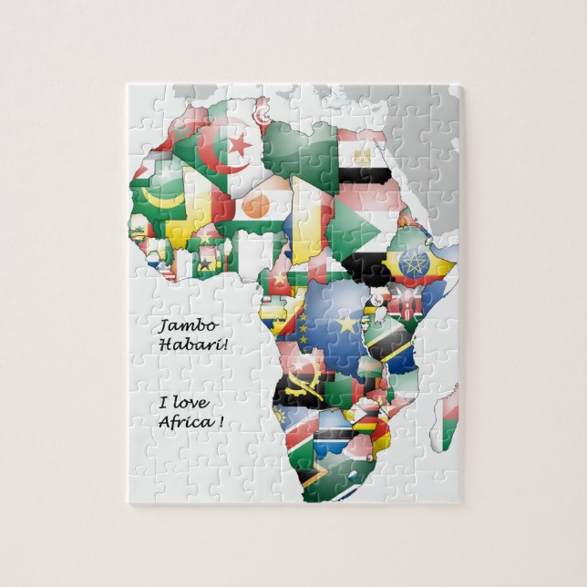 Jambo Habari Africa ! I Love Africa Jigsaw Puzzle (Vertical)