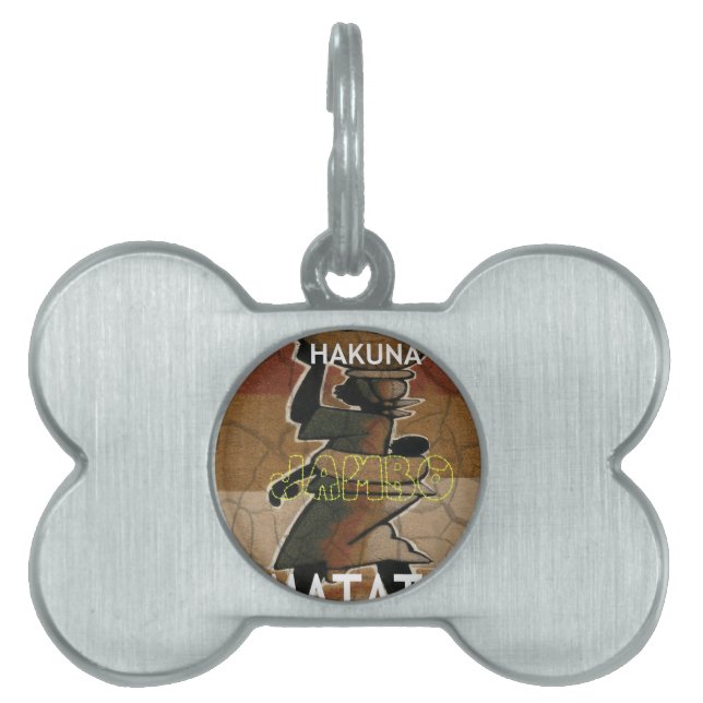 Jambo Habari Hakuna Matata. Pet Name Tag (Front)