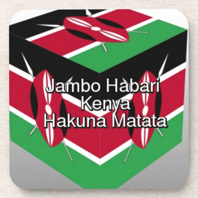 Jambo Habari ! Kenya Hakuna Matata Coaster (Front)
