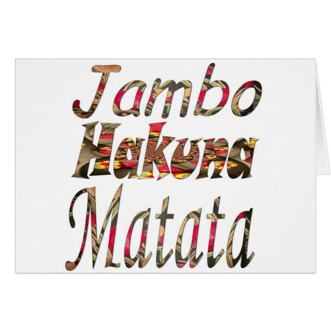 Jambo ! Hakuna Matata (Front Horizontal)