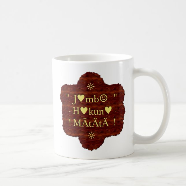 Jambo Hakuna Matata: African Art Print/Graphic Coffee Mug (Right)