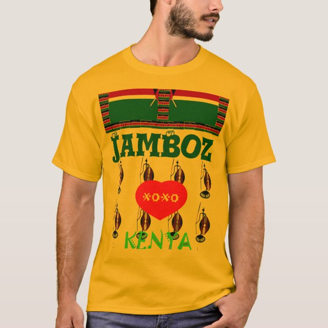 Jambo Hakuna Matata I love Kenya XOXO T-Shirt (Front)