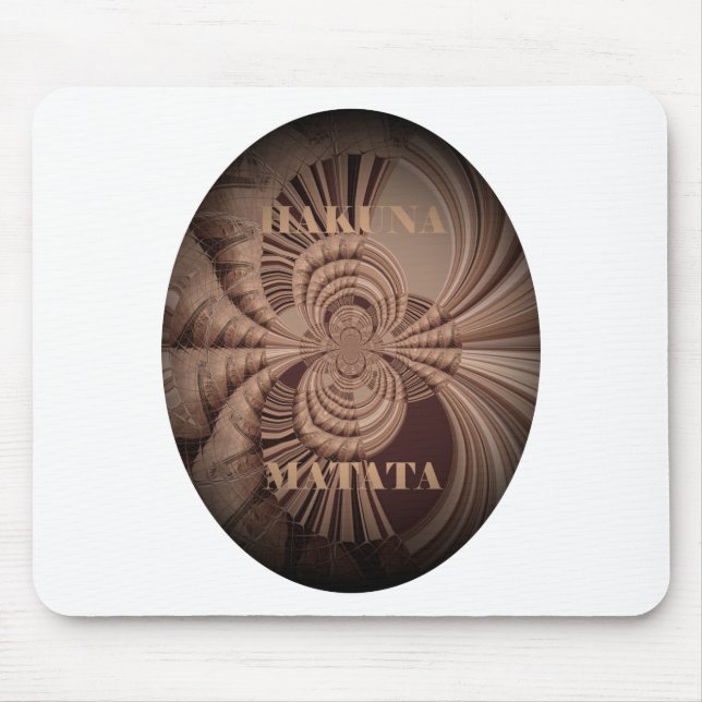 Jambo Hakuna Matata Kenya Giraffe Safari  Woven Mouse Pad (Front)