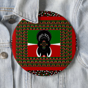 Jambo Kenya Art Print 6 Cm Round Badge