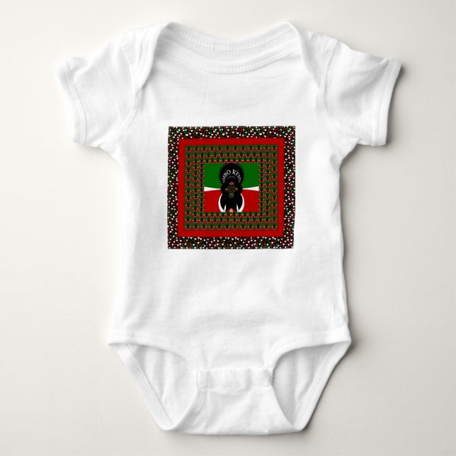 Jambo Kenya Art Print Baby Bodysuit (Front)