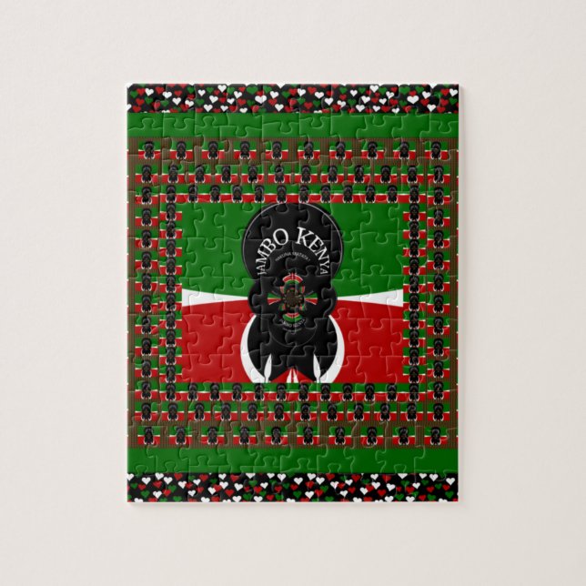 Jambo Kenya Art Print Jigsaw Puzzle (Vertical)