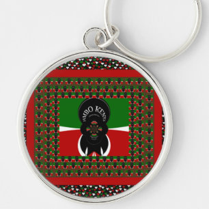 Jambo Kenya Art Print Key Ring