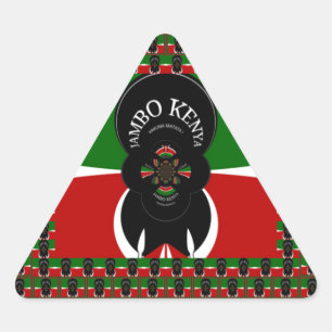 Jambo Kenya Art Print Triangle Sticker