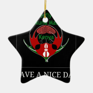 Jambo Kenya Ceramic Tree Decoration