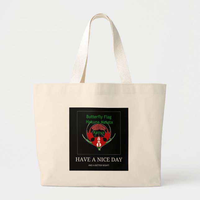 Jambo Kenya Large Tote Bag (Front)