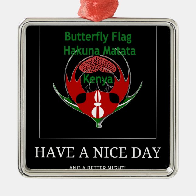 Jambo Kenya Metal Ornament (Front)