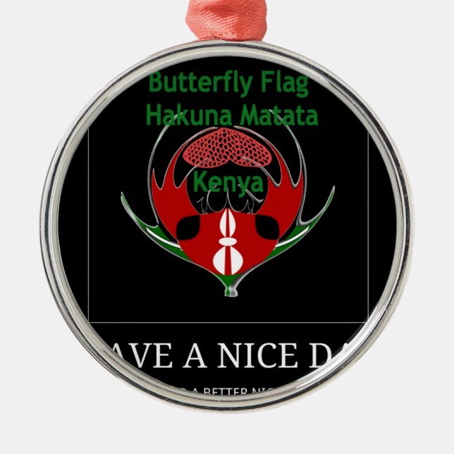 Jambo Kenya Metal Ornament (Front)